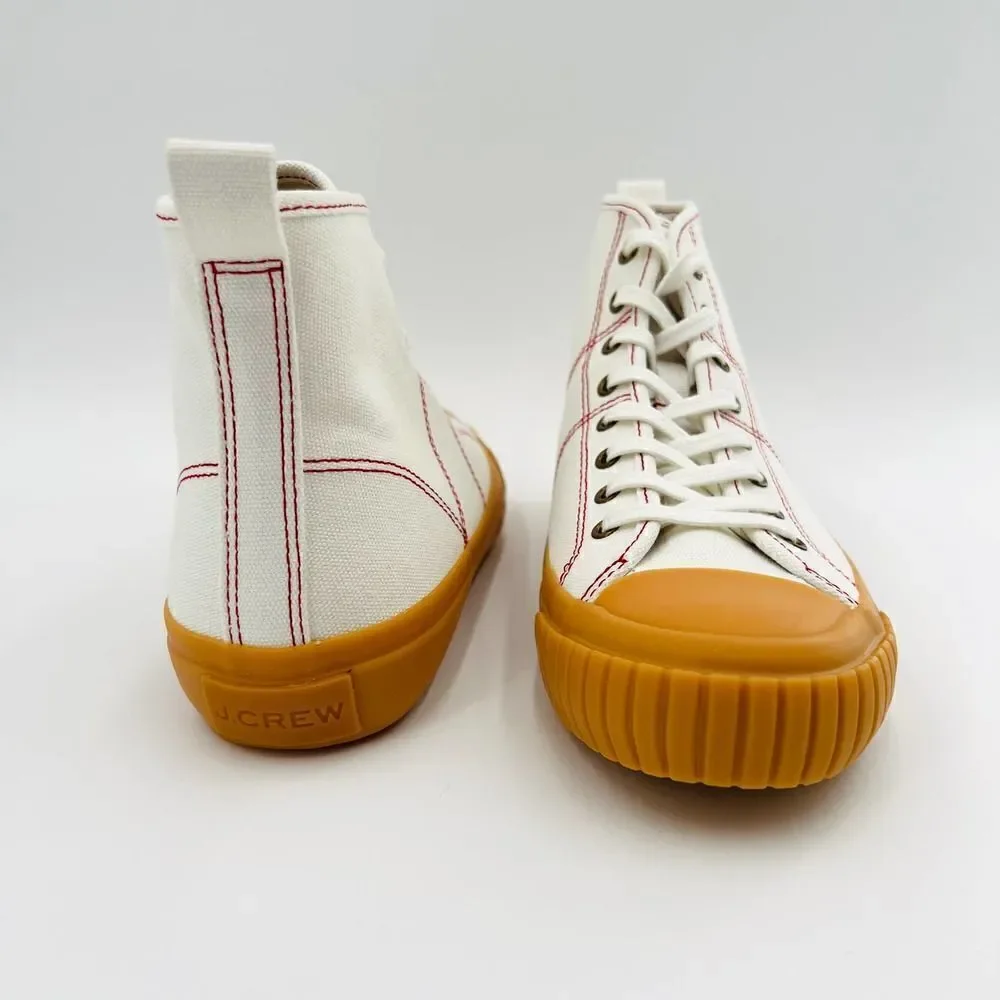 J.Crew High Top Canvas Sneaker in Ivory Gum Size 7